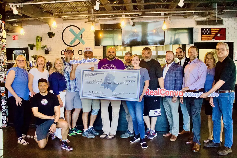LCBA presenting a charity check