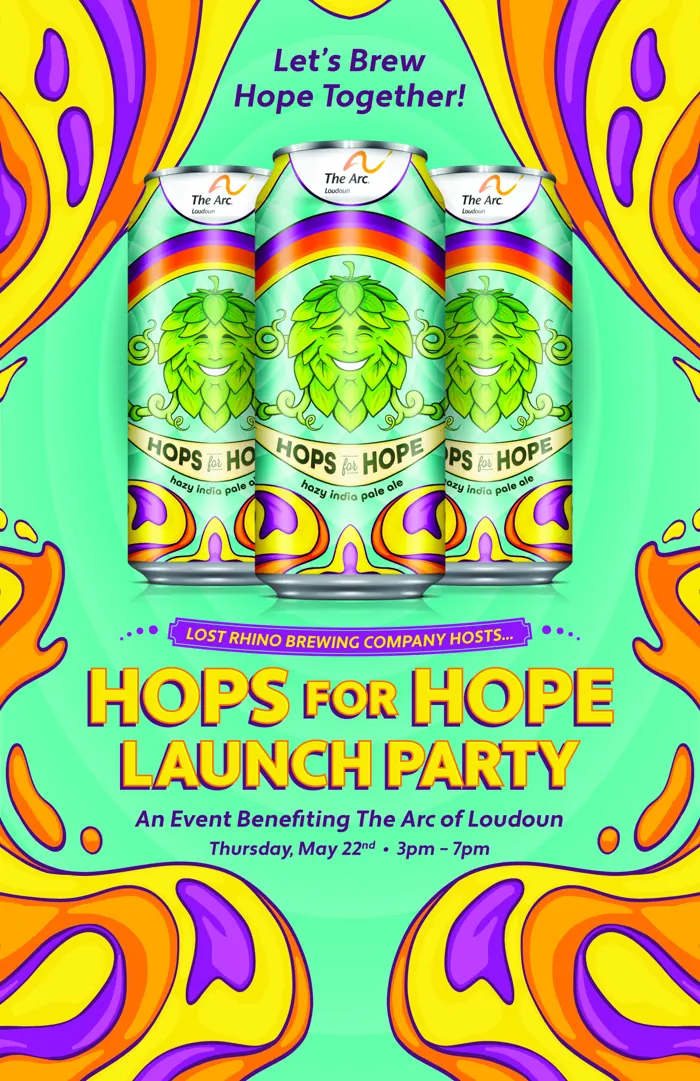 Hops for Hope launch party poster