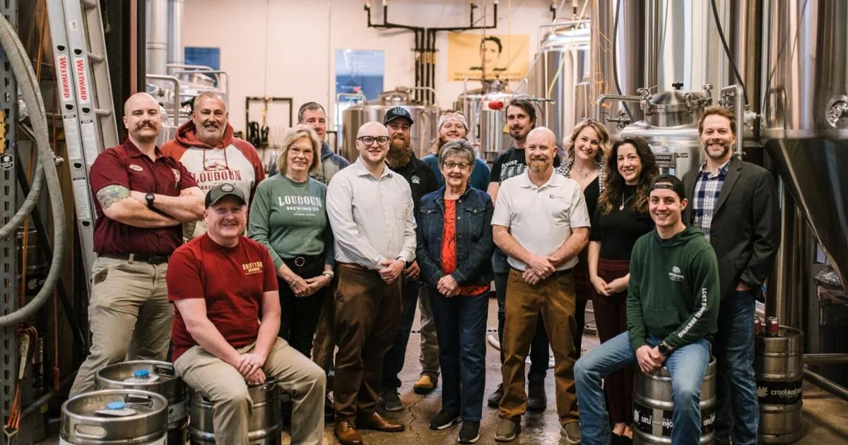 Brewers and LAWS staff together in a brewhouse for the Next Chapter collaboration